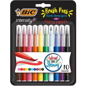 Caneta Brush Pen Intensity 10 Cores - Bic 1