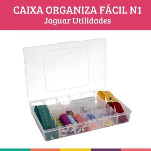 Caixa Organizadora Retangular Com Divisórias Organiza Fácil N°1  | Jaguar Utilidades 1