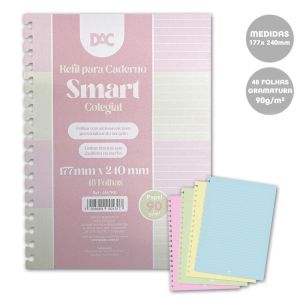 Refil Caderno Colegial Smart Enjoy 48 folhas | Dac 1