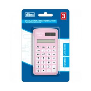 Calculadora De Bolso 8 Dígitos TC21 Rosa - Tilibra 1