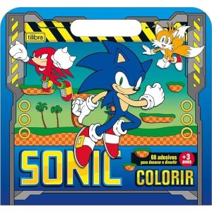 Maletinha com Álbum para Colorir Sonic | Tilibra 1