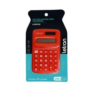 Calculadora Mini 8 Dígitos Vermelha | Leonora 1