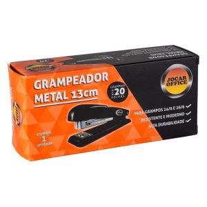 Grampeador Metal Preto Base 13 cm Para 20 Folhas - Jocar 1