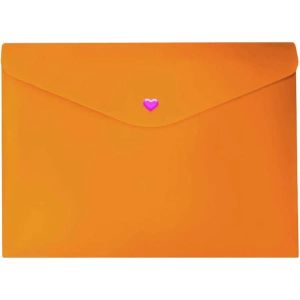 Envelope com Botão A4 Full Collor Laranja | Dello 1